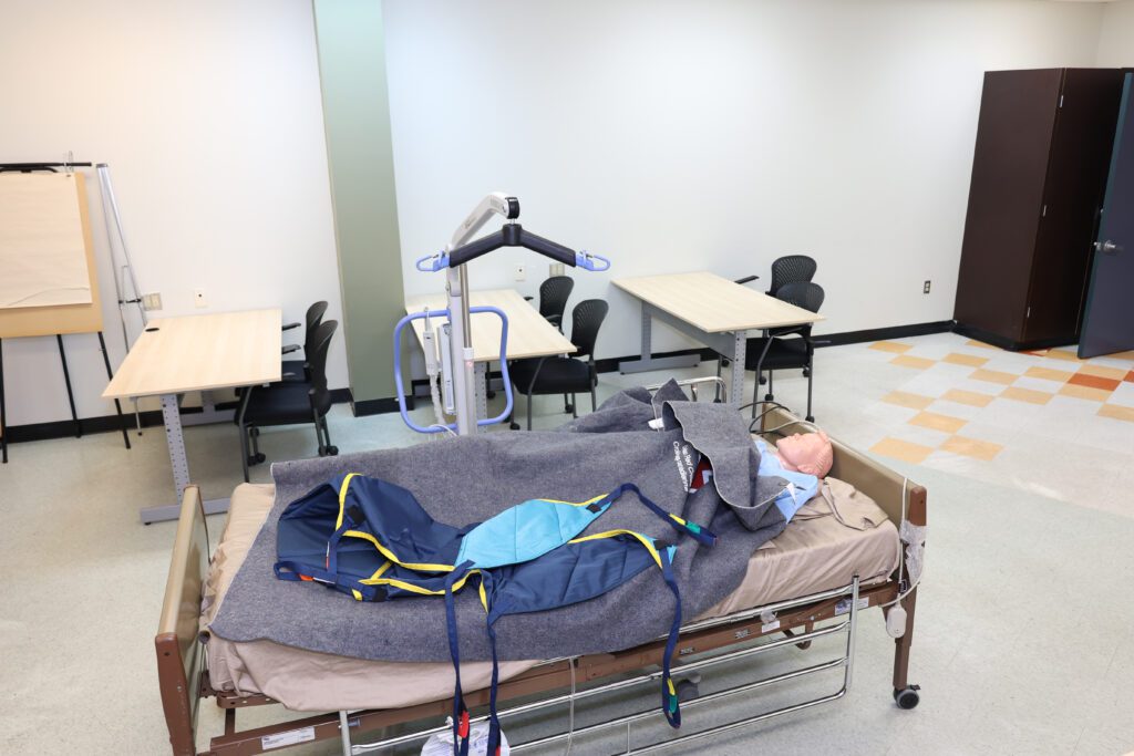 The patient care lab, seen from the side