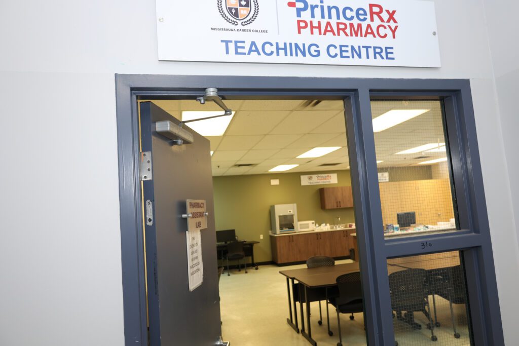 The entrance to the PrinceRx Pharmacy Teaching Centre at the MCC campus